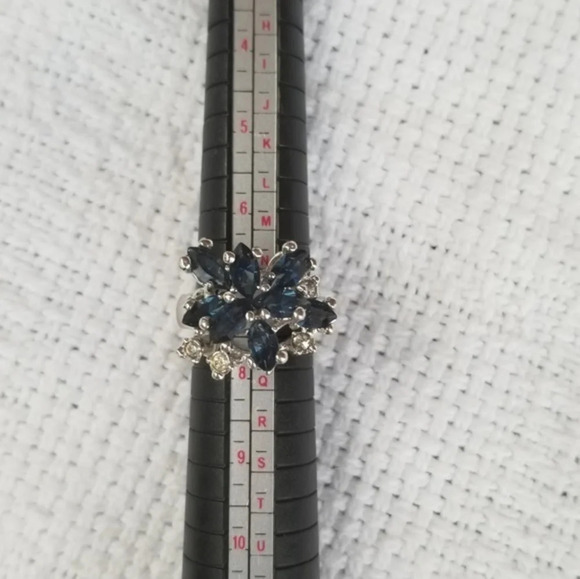 Vintage sapphire 12kt‎ statement ring 7.5 - Picture 4 of 9